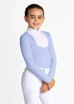 Maximilian Young Rider Sienna Long Sleeve Show Shirt Iris Blue -Maximilian Store I A1A0311 814735cc a741 4e05 b073 0ea0709966d0