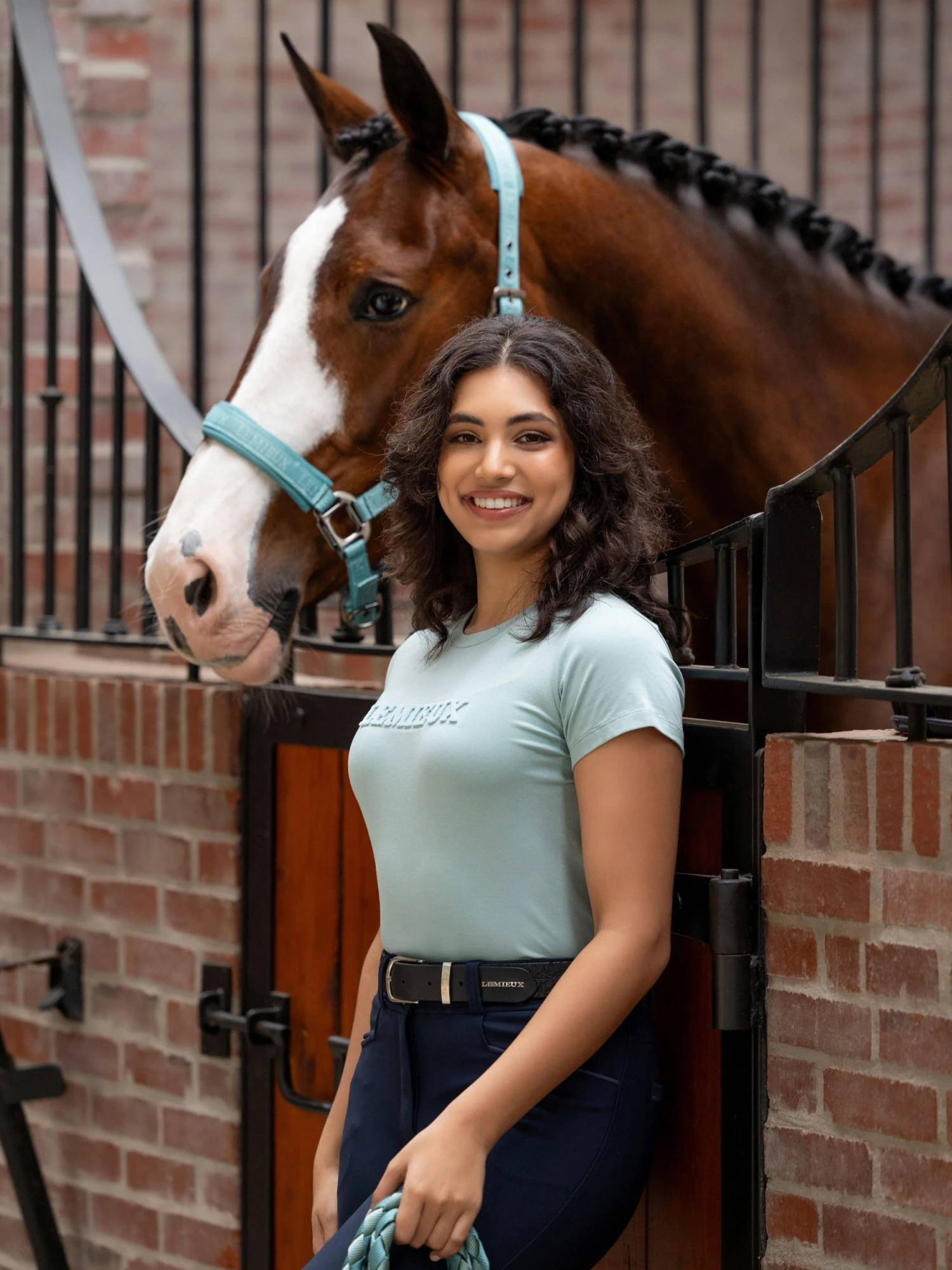 LeMieux Classique T-Shirt Aqua 2 LeMieux Classique T-Shirt Aqua - Image 2