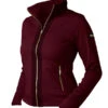 Equestrian Stockholm Fleece Jacket Merlot Crystal Gold