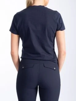 PS Of Sweden Signe Cotton T-Shirt Navy -Maximilian Store Navy Signe ss cotton tee 8775 1500x2000px