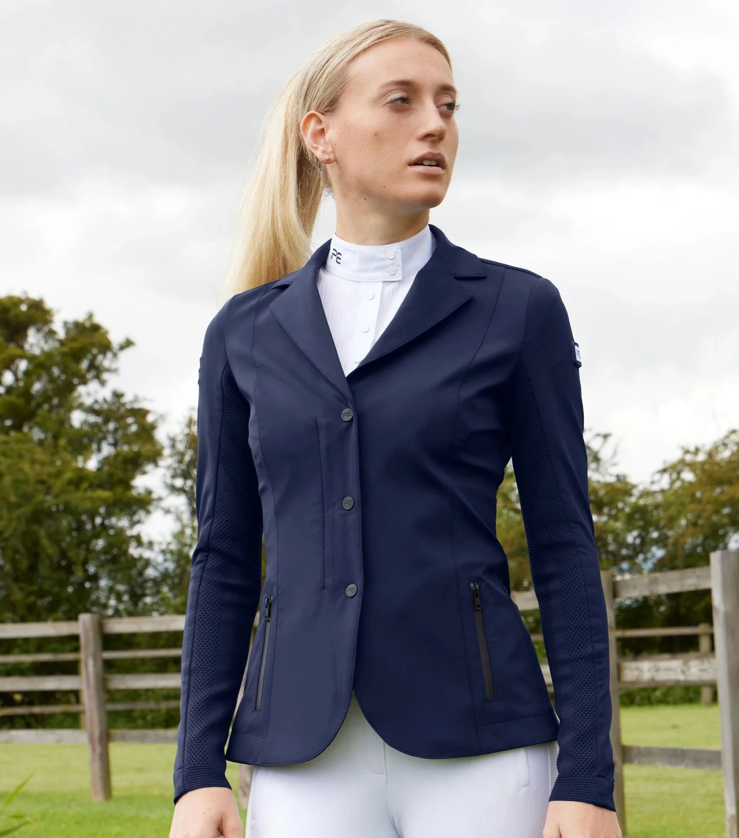 Premier Equine Quarto Ladies Competition Jacket French Navy 2 Premier Equine Quarto Ladies Competition Jacket French Navy - Image 2