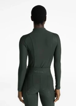 Maximilian Frame Long Sleeve Base Layer Hunter Green -Maximilian Store WOMW251 108