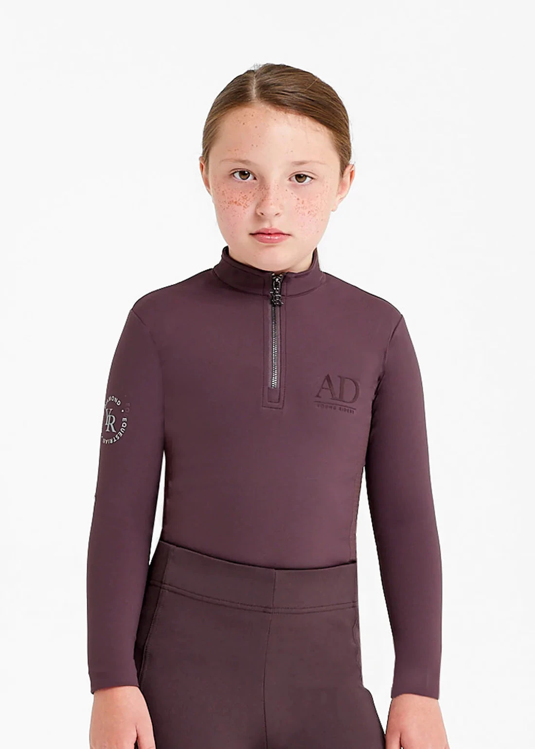 Aztec Diamond Young Rider Long Sleeve Base Layer Maroon 1 Aztec Diamond Young Rider Long Sleeve Base Layer Maroon