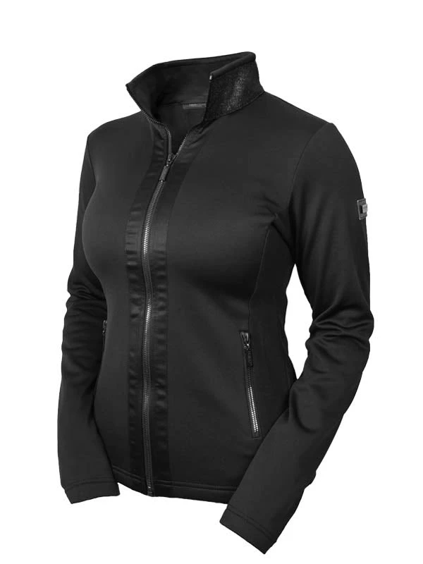 Equestrian Stockholm Fleece Jacket All Black Glimmer 1 Equestrian Stockholm Fleece Jacket All Black Glimmer