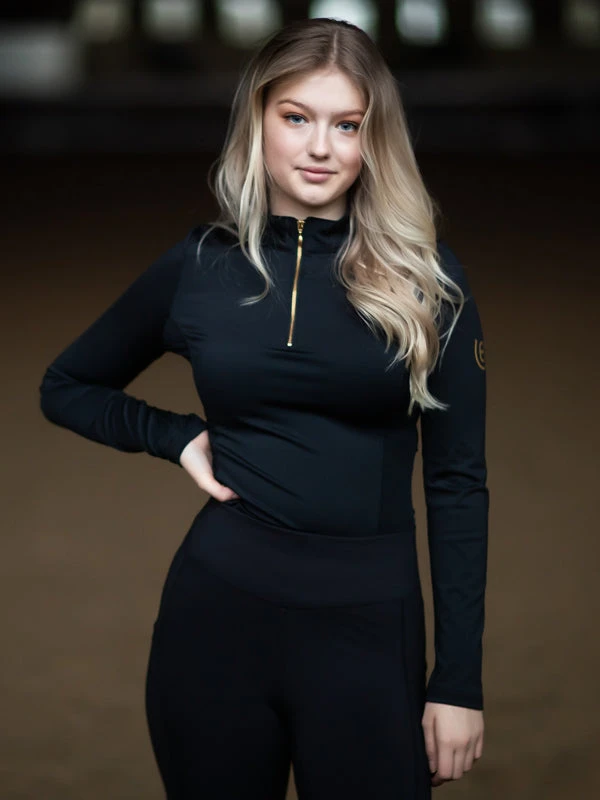 Equestrian Stockholm Vision Base Layer Black Gold 2 Equestrian Stockholm Vision Base Layer Black Gold - Image 2
