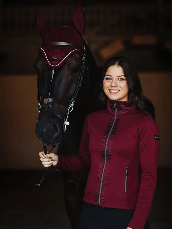 Equestrian Stockholm Fleece Jacket Bordeaux 2 Equestrian Stockholm Fleece Jacket Bordeaux - Image 2