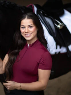 Equestrian Stockholm Ultra Thin Lightness Base Layer Bordeaux -Maximilian Store bordeaux riding top ridtopp oben reiten top rijden on3