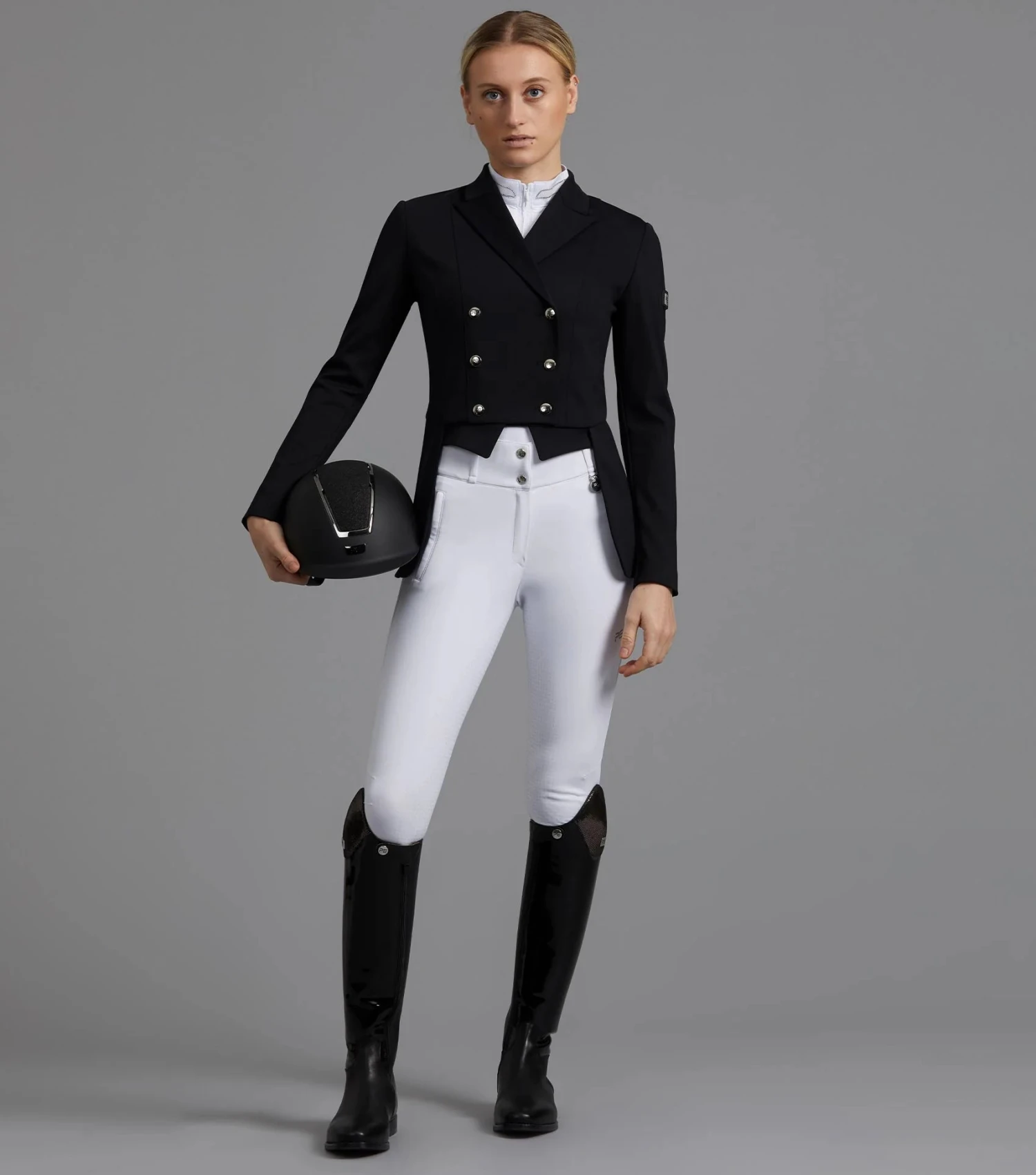 Premier Equine Capriole Ladies Short Tail Dressage Jacket Black 2 Premier Equine Capriole Ladies Short Tail Dressage Jacket Black - Image 2