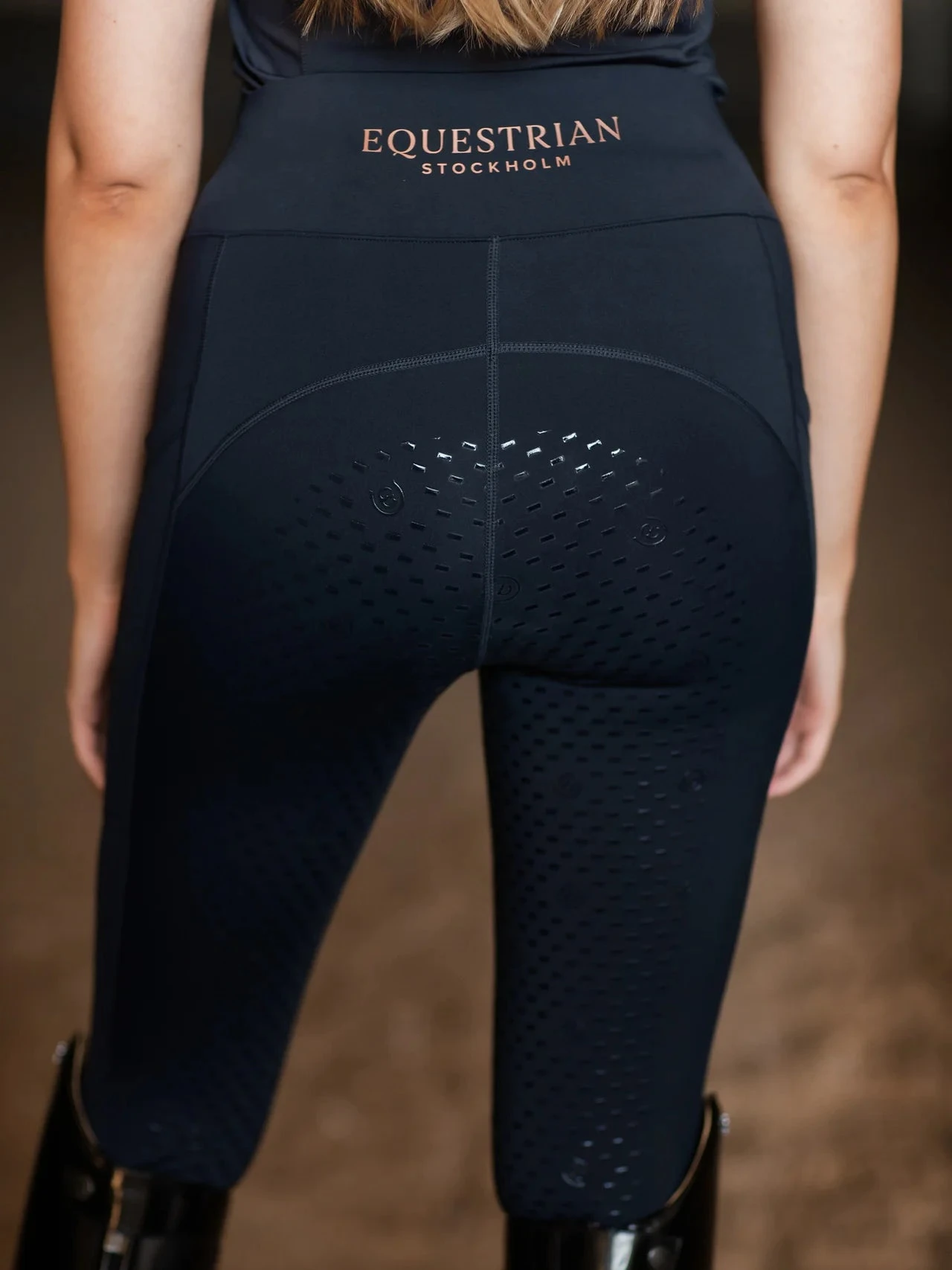 Equestrian Stockholm Dressage Movement Riding Tights Dark Ocean 2 Equestrian Stockholm Dressage Movement Riding Tights Dark Ocean - Image 2