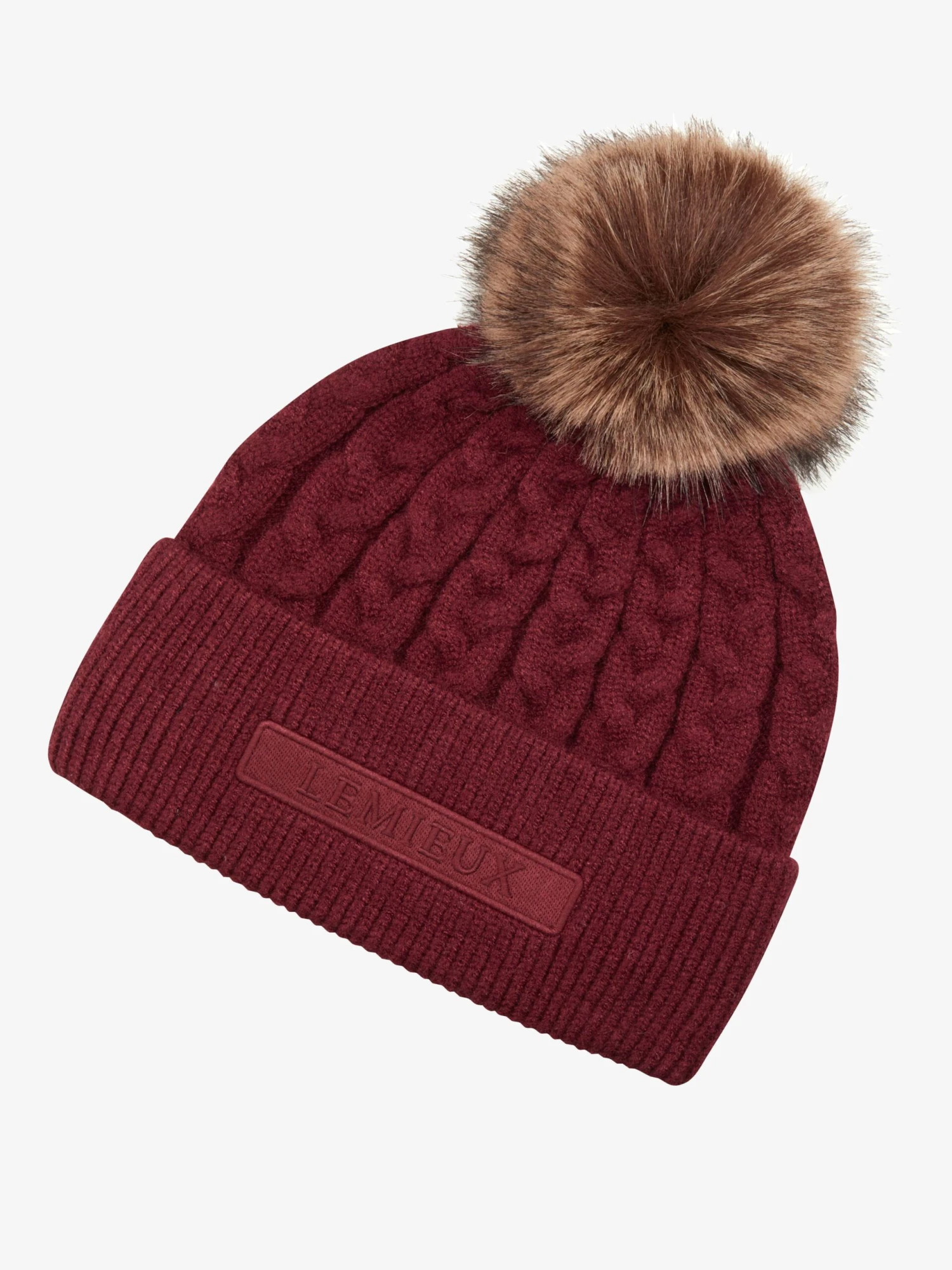 LeMieux Clara Cable Beanie Merlot 1 LeMieux Clara Cable Beanie Merlot