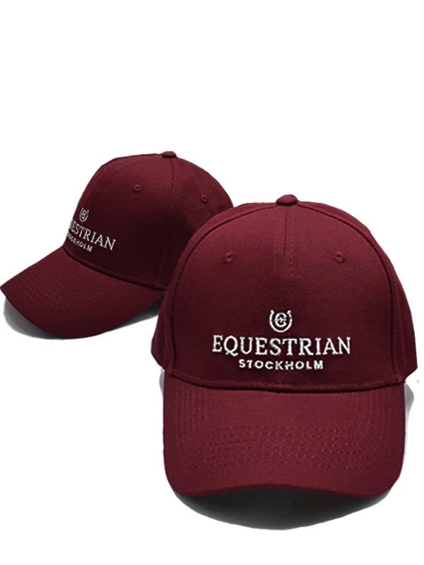 Equestrian Stockholm Cotton Cap Bordeaux Silver 1 Equestrian Stockholm Cotton Cap Bordeaux Silver