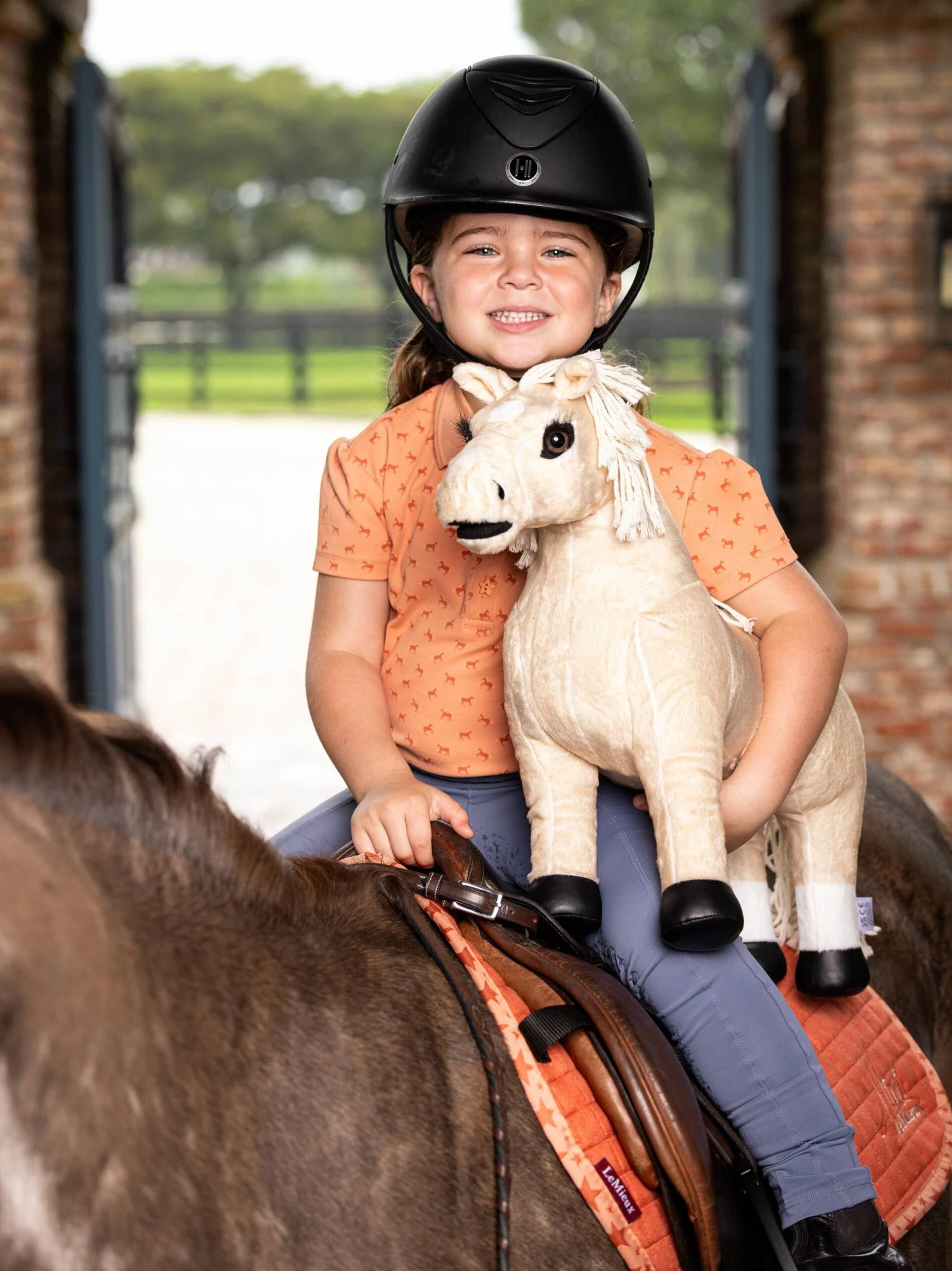 LeMieux Mini Polo Shirt Sherbet 3 LeMieux Mini Polo Shirt Sherbet - Image 3