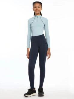 LeMieux Young Rider Orla Pull On Breeches Navy -Maximilian Store it05865 studio youngriderorlapullon navy 0001