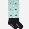 LeMieux Harlow Pony Print Footsie Socks Blue Topaz