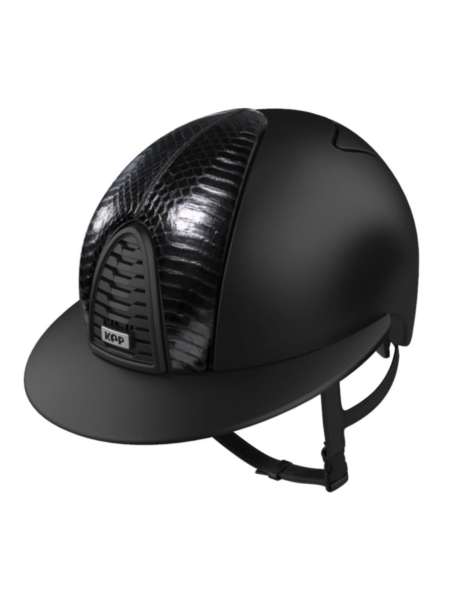KEP Cromo 2.0 Helmet Textile Black - Gloss Black Snake Front Panel 1 KEP Cromo 2.0 Helmet Textile Black - Gloss Black Snake Front Panel