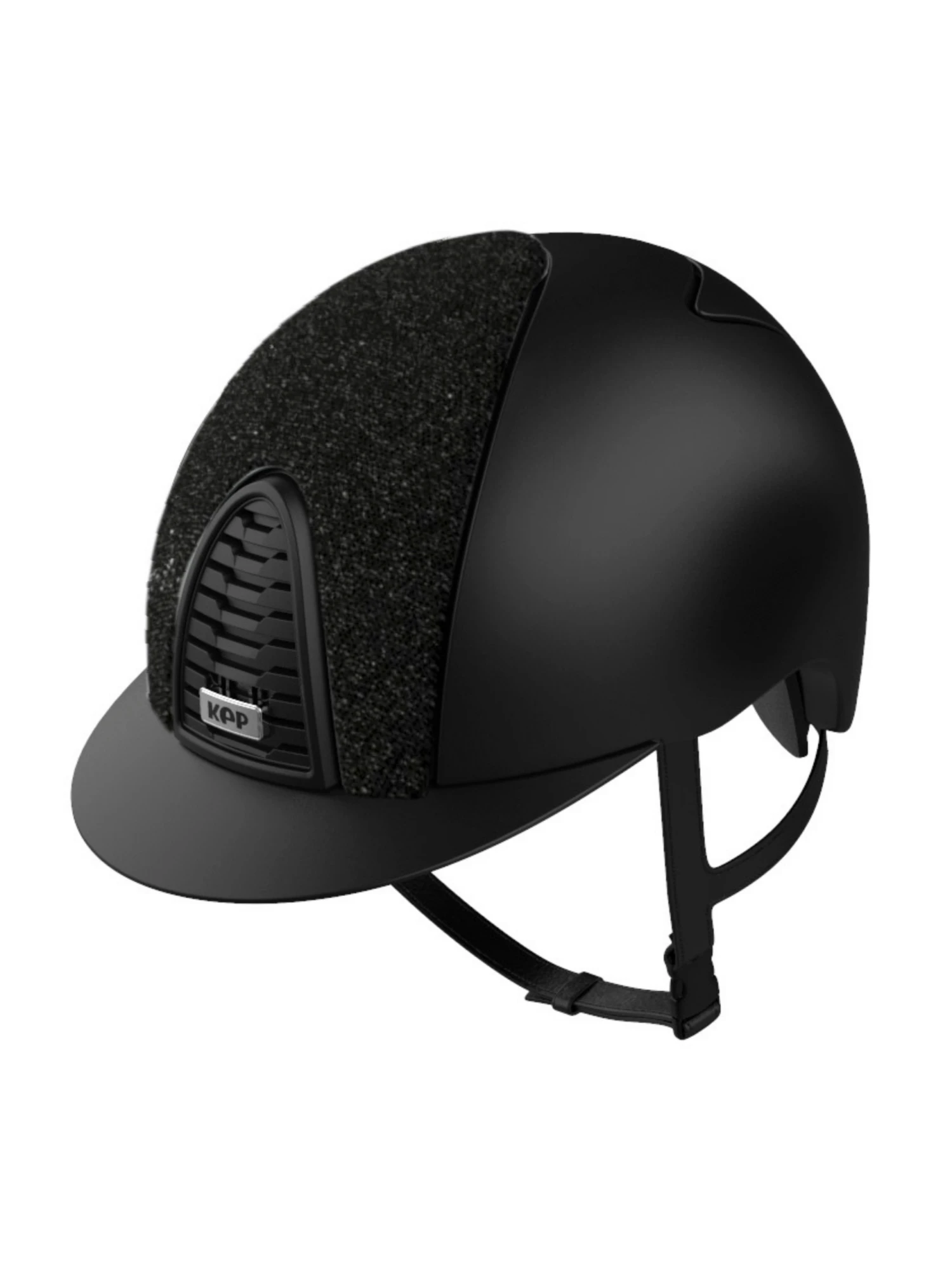 KEP Cromo 2.0 Helmet Textile Black - Black Glitter Front Panel 1 KEP Cromo 2.0 Helmet Textile Black - Black Glitter Front Panel