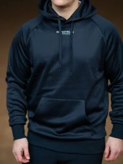 Equestrian Stockholm Ease Mens Hoodie Navy -Maximilian Store navy hoodie sweater huvtroja troja kapuzenpullover pullover trui on2 1