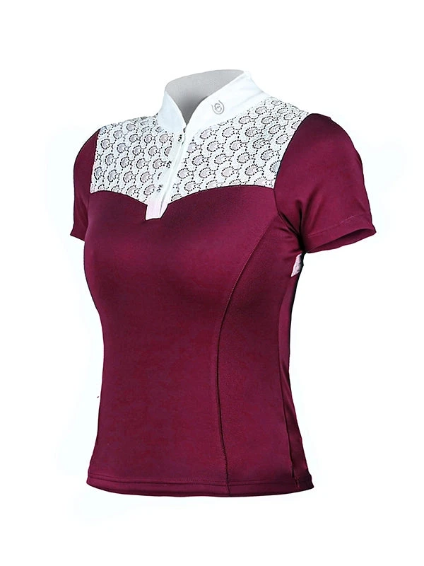 Equestrian Stockholm Crystal Champion Top White Bordeaux 1 Equestrian Stockholm Crystal Champion Top White Bordeaux