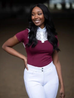 Equestrian Stockholm Crystal Champion Top White Bordeaux 7 Equestrian Stockholm Crystal Champion Top White Bordeaux -Maximilian Store white bordeaux riding top ridtopp oben reiten top rijden on3